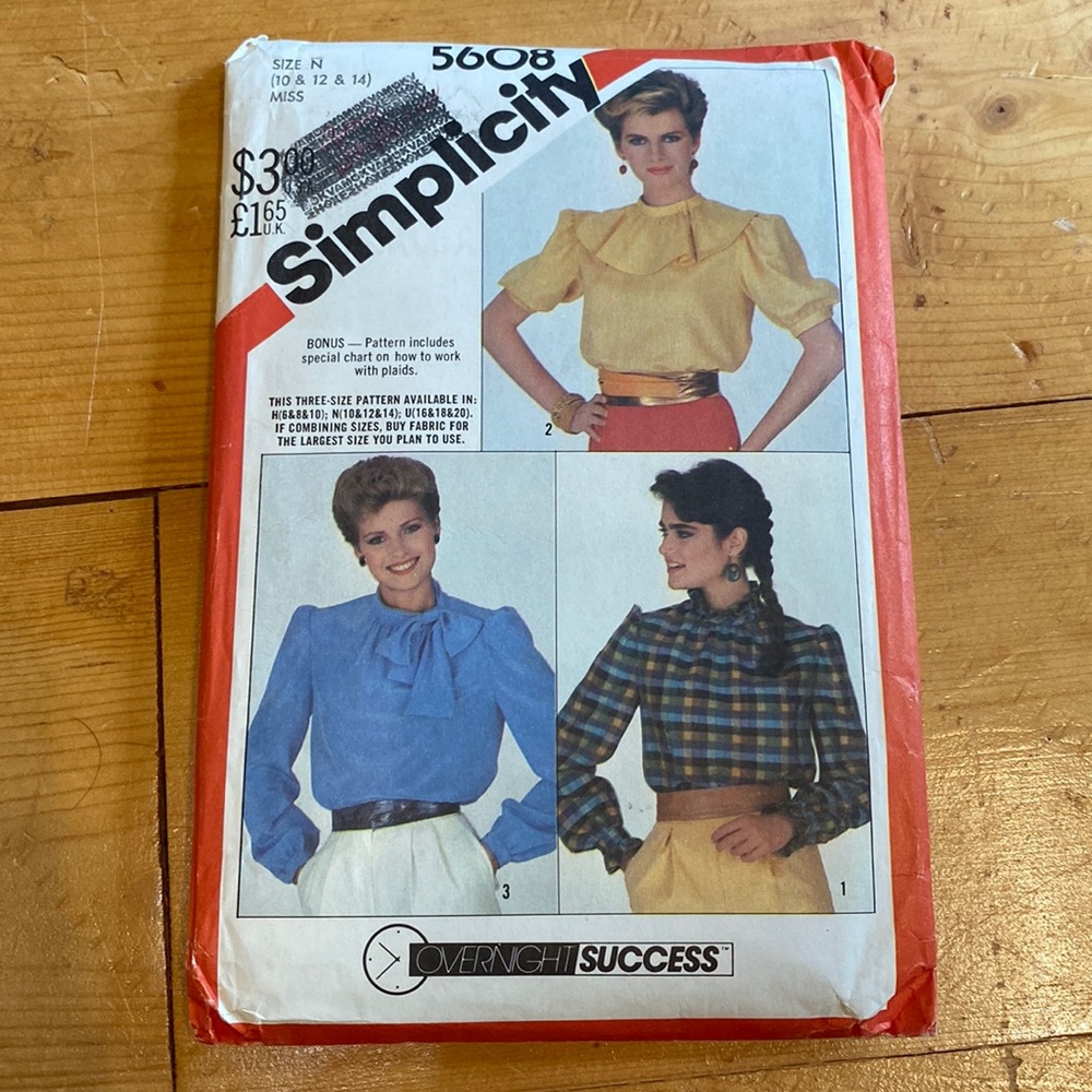 Simplicity sewing pattern 5608 vintage